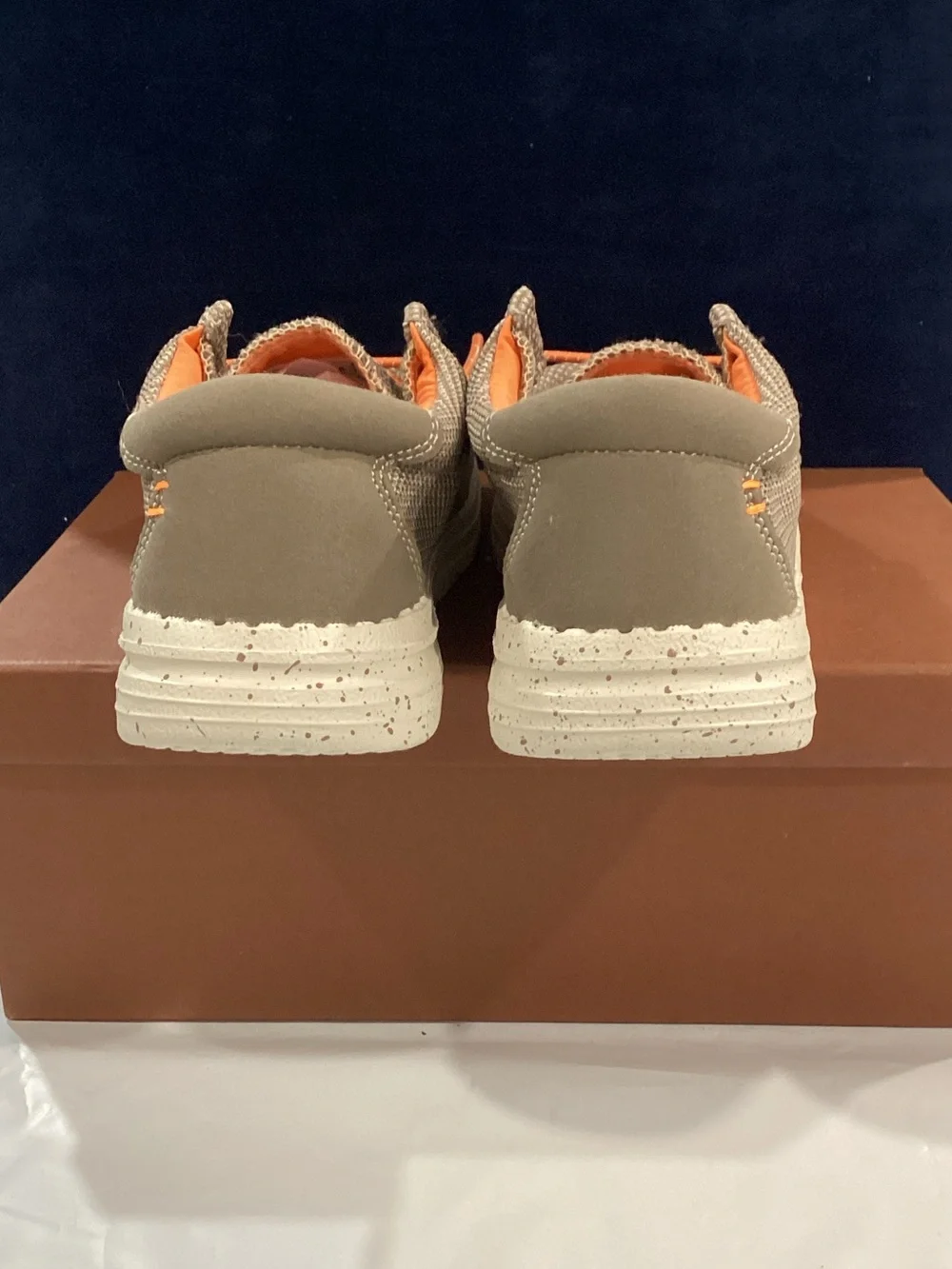 Bruno Marc Kids Casual Slip-On Shoes Size 1 Taupe Orange